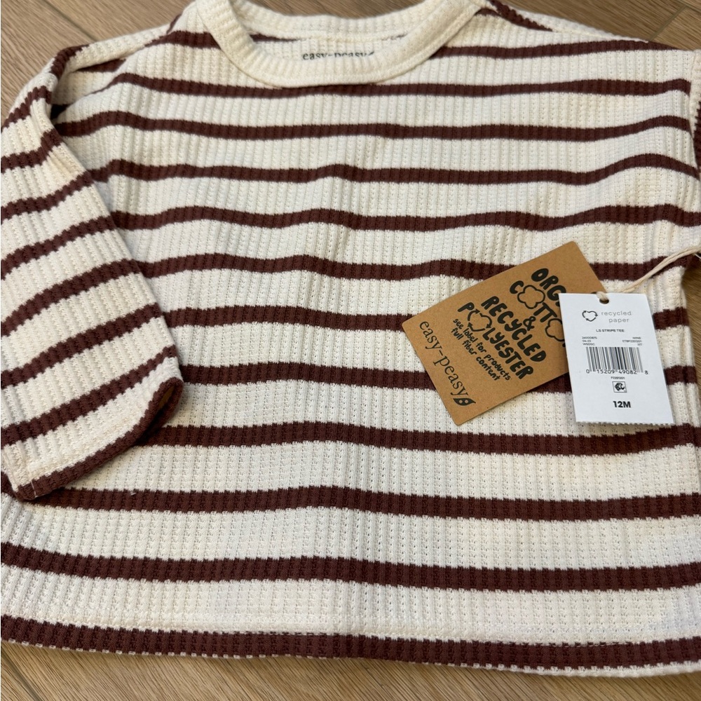Brown and Cream Striped Sweater